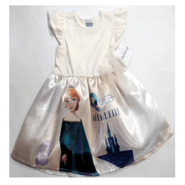 Anna Sublimated Beige Dress For Girls